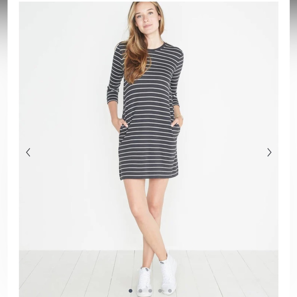marine layer mackenzie cotton modal blend shirt dress